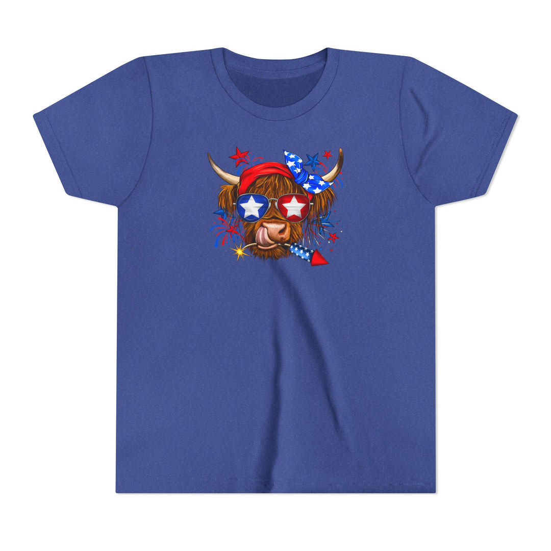 4th Of July Cow - Youth Short Sleeve Tee