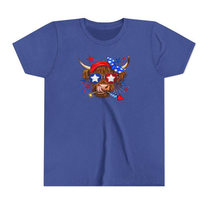 4th Of July Cow - Youth Short Sleeve Tee