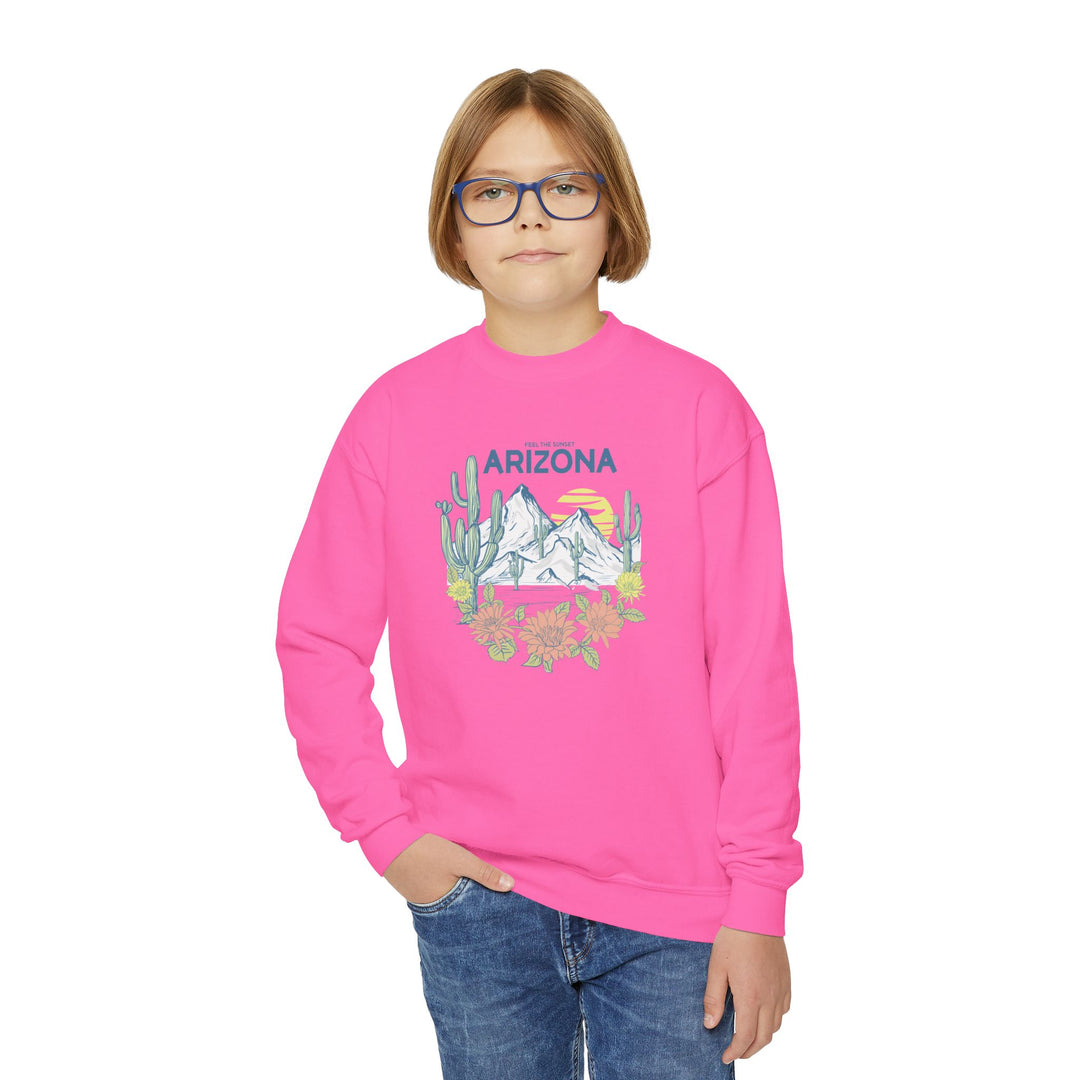 Feel The Sunset Arizona - Youth Crewneck Sweatshirt