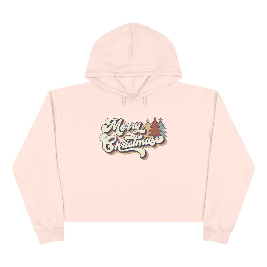 Retro Merry Christmas - Crop Hoodie
