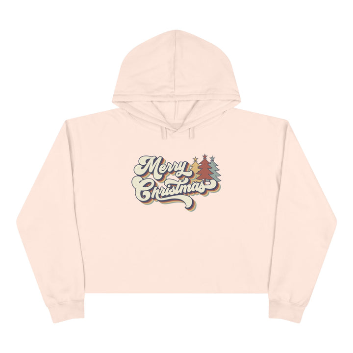 Retro Merry Christmas - Crop Hoodie