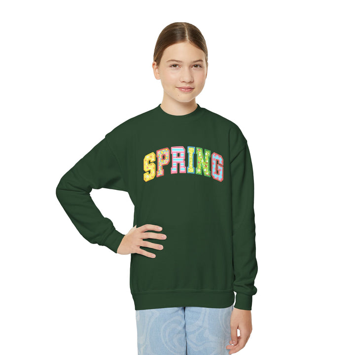 Spring Quilt - Youth Crewneck Sweatshirt