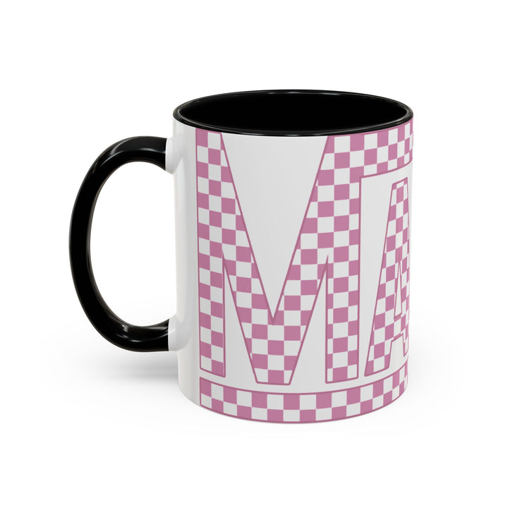 Pink Check Mama - Accent Coffee Mug (11, 15oz)