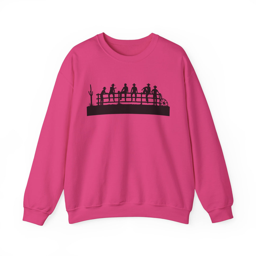 Cowboys On Fence Silhouette - Unisex Heavy Blend™ Crewneck Sweatshirt