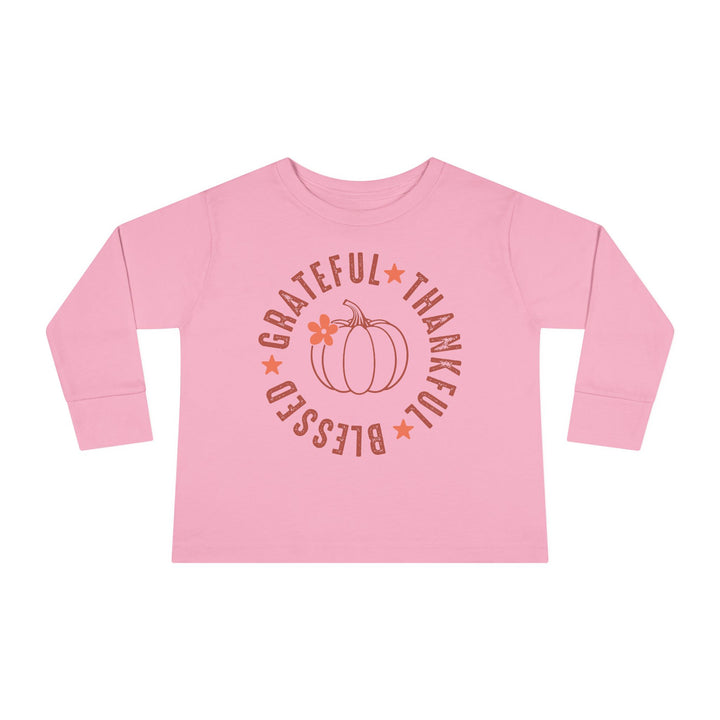 Grateful Thankful Blessed - Toddler Long Sleeve Tee