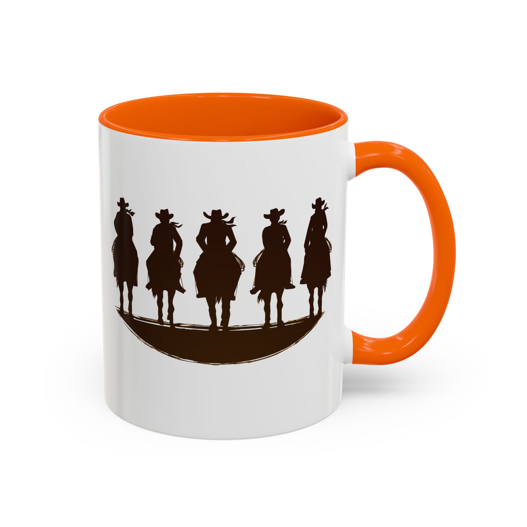 Cowboy Silhouette - Accent Coffee Mug (11, 15oz)