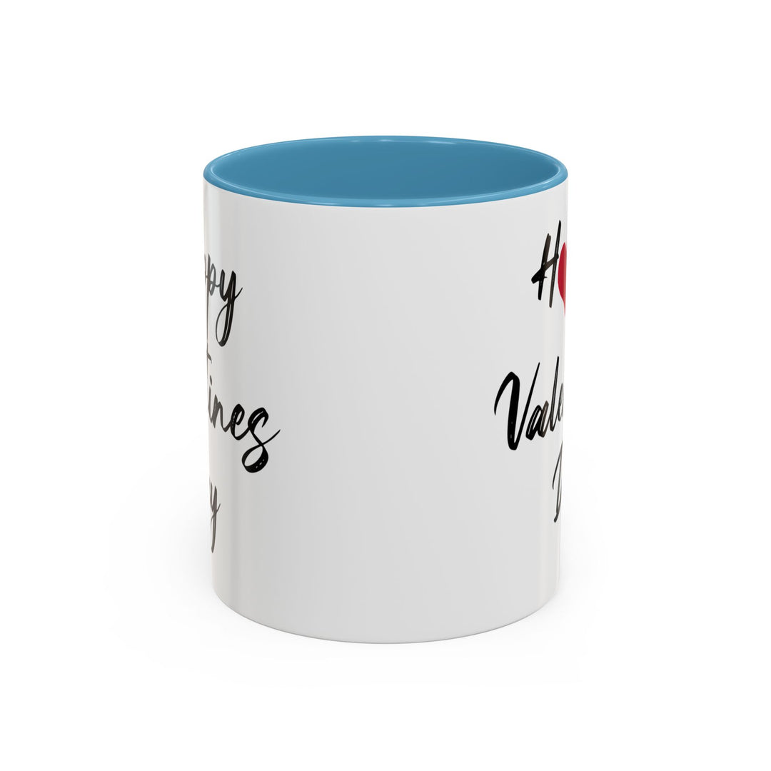 Happy Valentines Day - Accent Coffee Mug (11, 15oz)