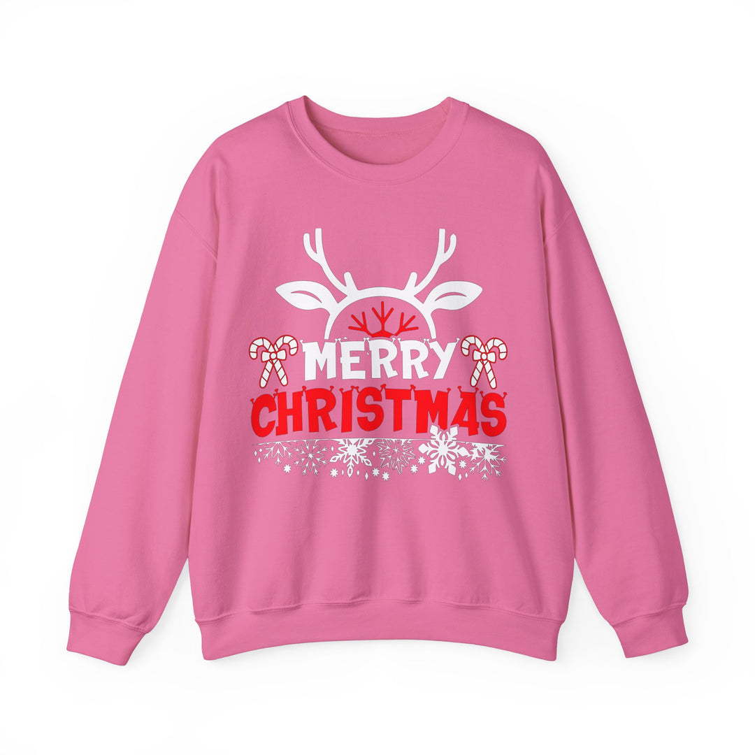 Merry Christmas Antlers - Unisex Heavy Blend™ Crewneck Sweatshirt