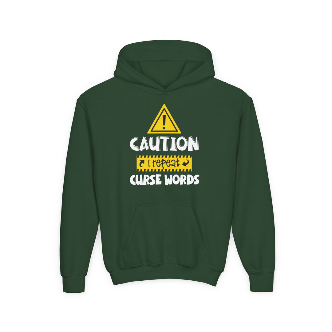 Caution - Youth Heavy Blend Hooded Sweatshirt
