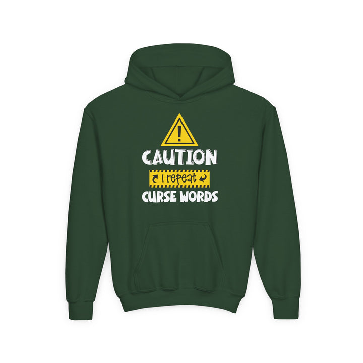Caution - Youth Heavy Blend Hooded Sweatshirt