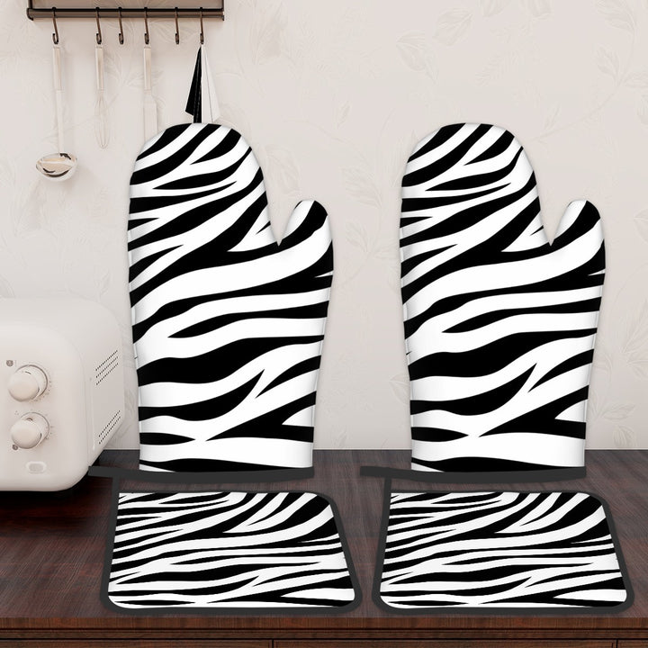 Zebra - Oven Mitts and Pot Holders Set of 4