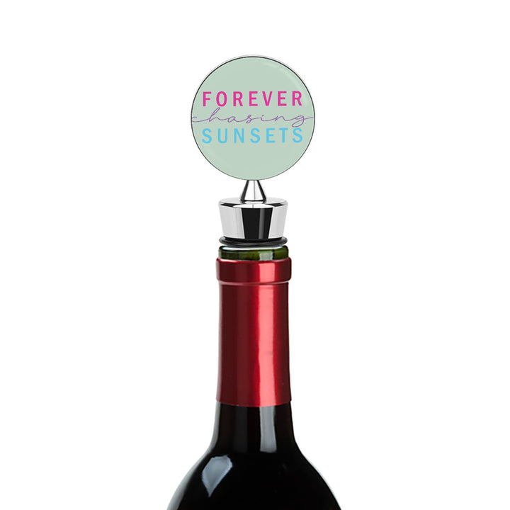 Forever Chasing Sunsets - Wine Bottle Stopper