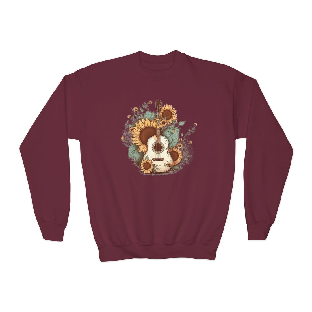 Sunflower Guitar - Youth Crewneck Sweatshirt