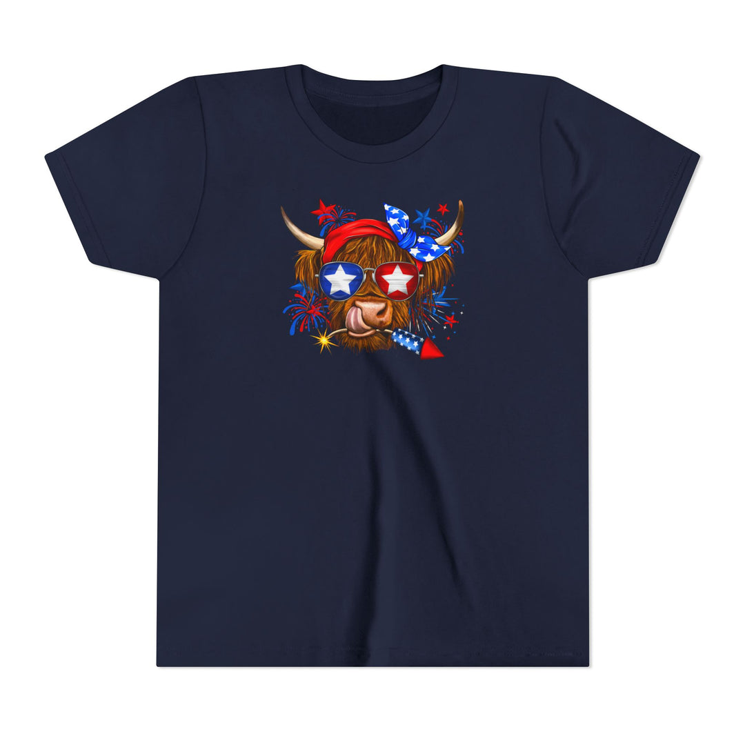 4th Of July Cow - Youth Short Sleeve Tee