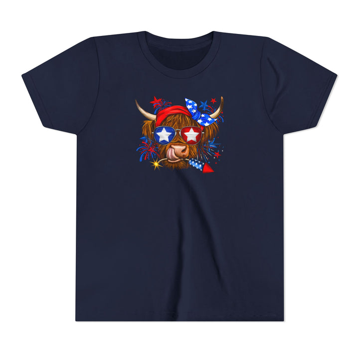 4th Of July Cow - Youth Short Sleeve Tee
