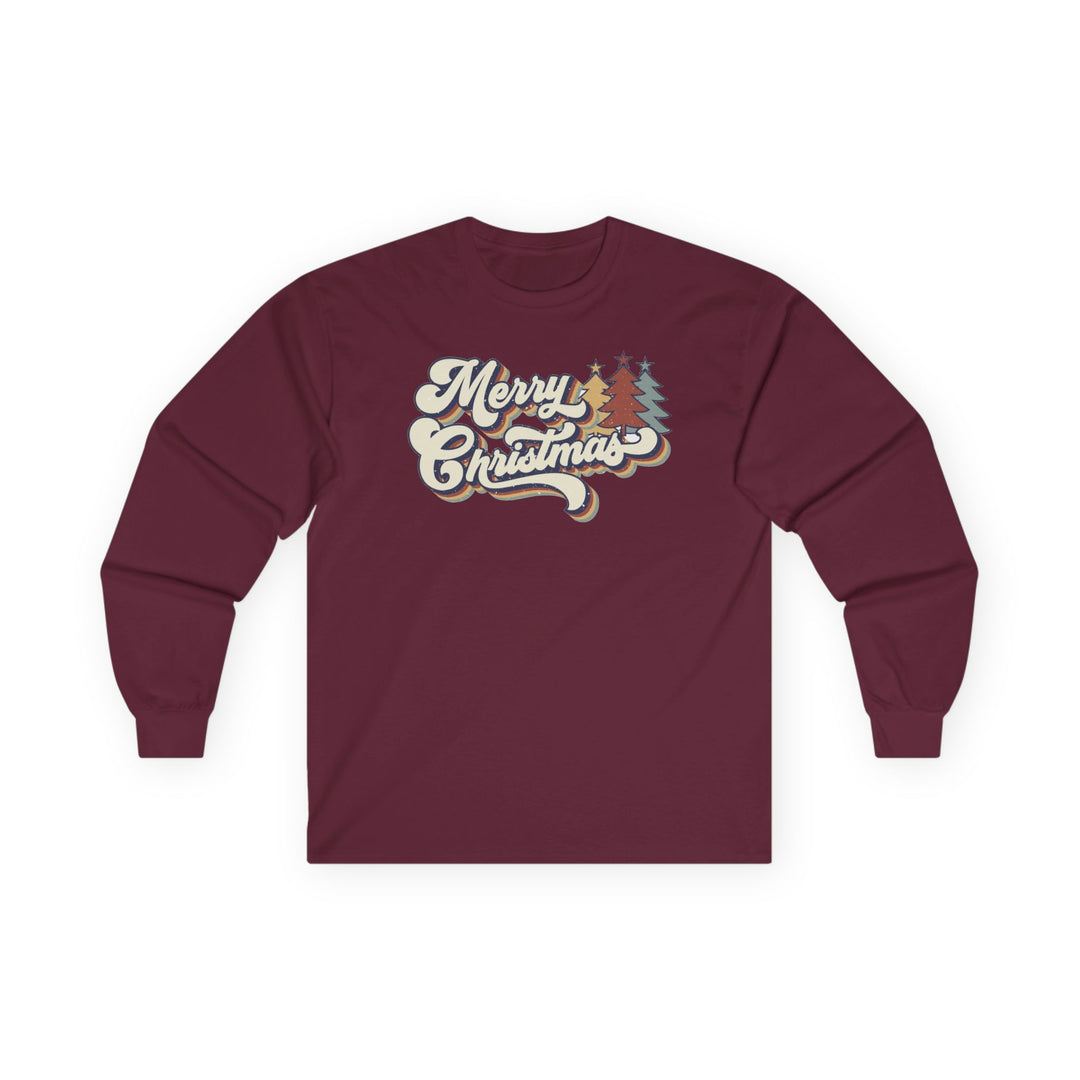 Retro Merry Christmas - Unisex Ultra Cotton Long Sleeve Tee