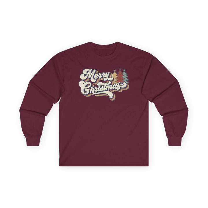 Retro Merry Christmas - Unisex Ultra Cotton Long Sleeve Tee
