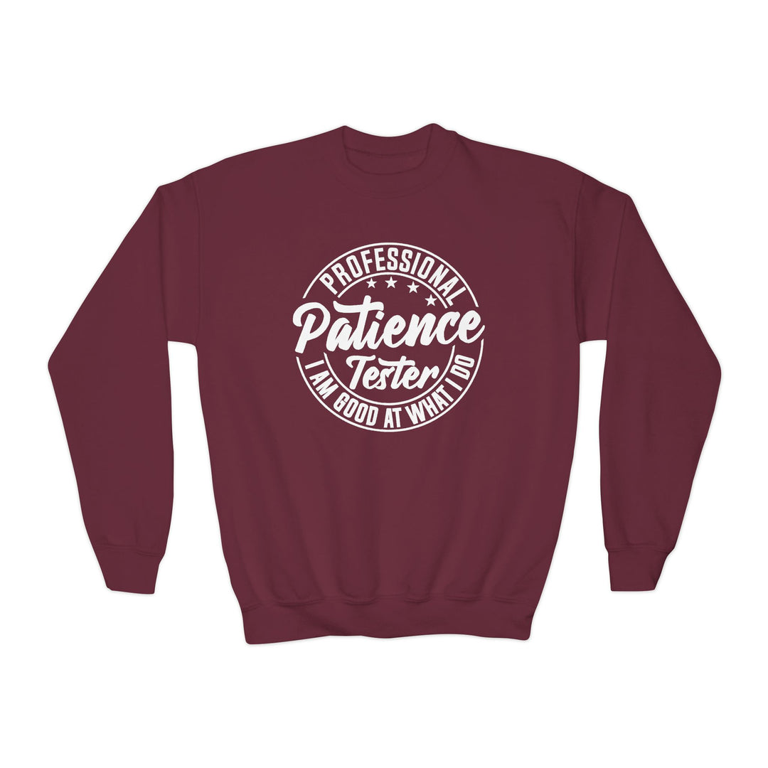 Professional Patience Tester - Youth Crewneck Sweatshirt