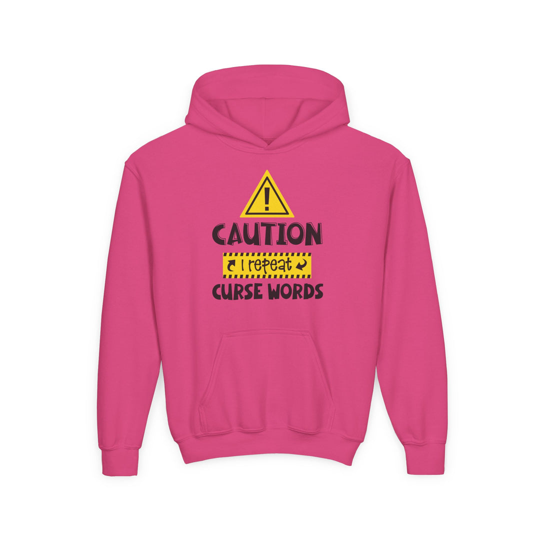 Caution - Youth Heavy Blend Hooded Sweatshirt
