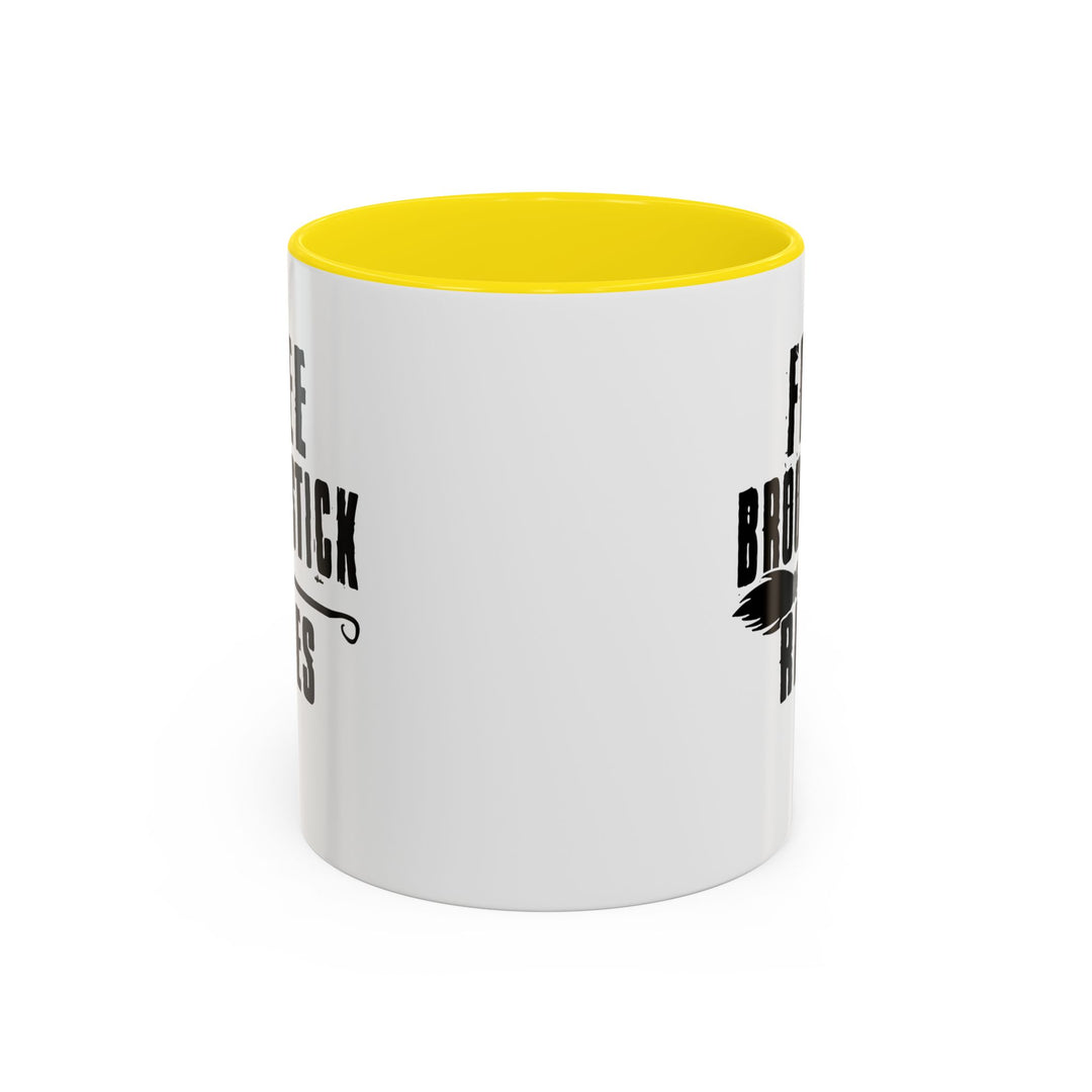 Free Broomstick Rides - Accent Coffee Mug (11, 15oz)