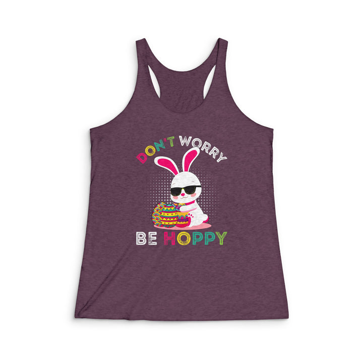Don't Worry Be Hoppy - Women's Tri-Blend Racerback Tank