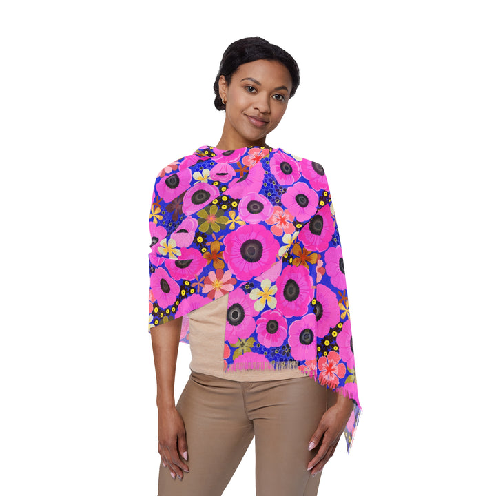 Vibrant Pink Spring Pattern - Light Scarf