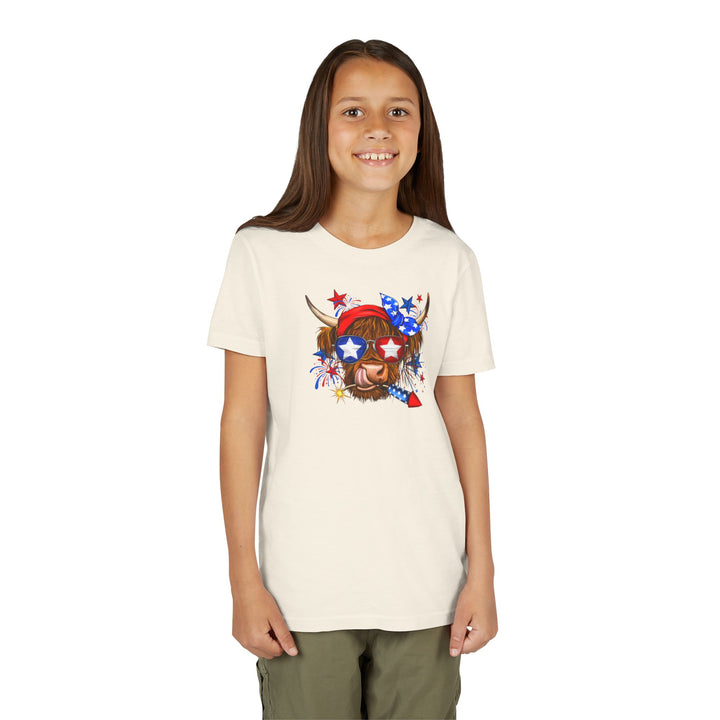 4th Of July Cow - Youth Short Sleeve Tee