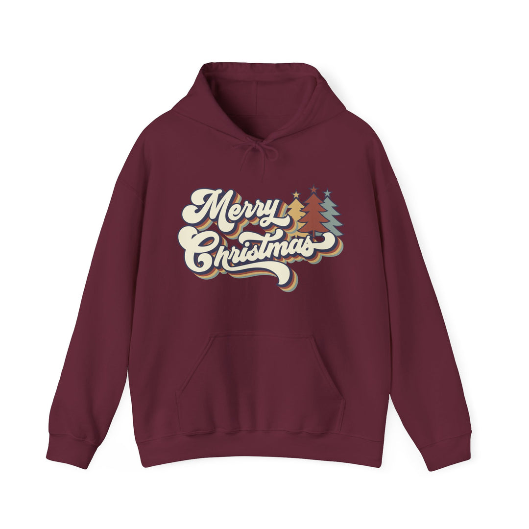 Retro Merry Christmas - Unisex Heavy Blend™ Hooded Sweatshirt