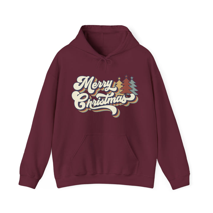 Retro Merry Christmas - Unisex Heavy Blend™ Hooded Sweatshirt