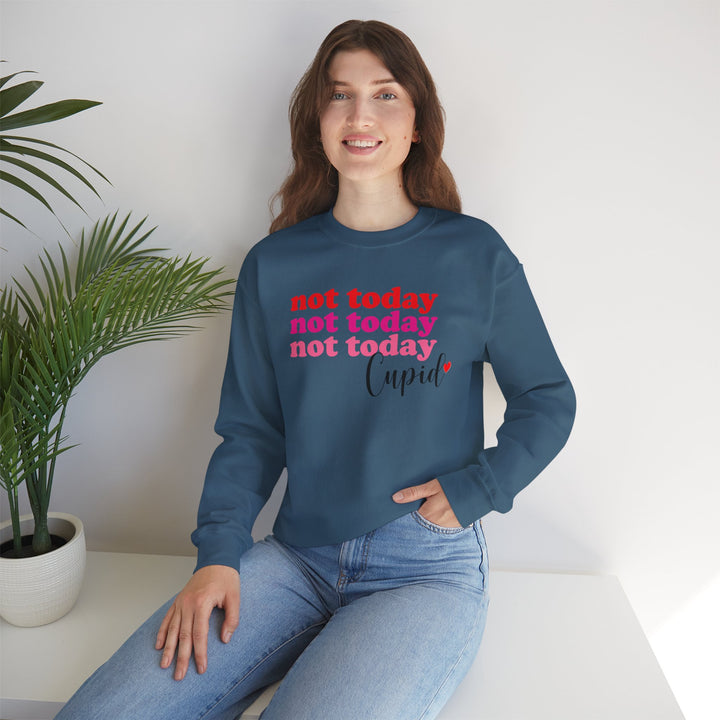 Not Today Cupid - Unisex Heavy Blend™ Crewneck Sweatshirt