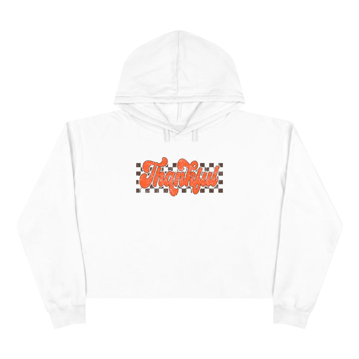 Retro Thankful - Crop Hoodie