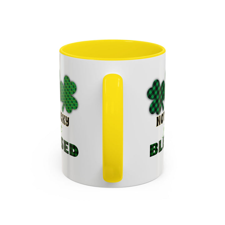 Not Lucky Just Blessed - Accent Coffee Mug (11, 15oz)