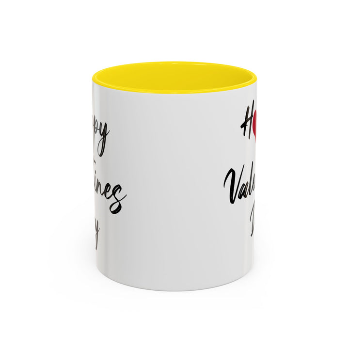 Happy Valentines Day - Accent Coffee Mug (11, 15oz)