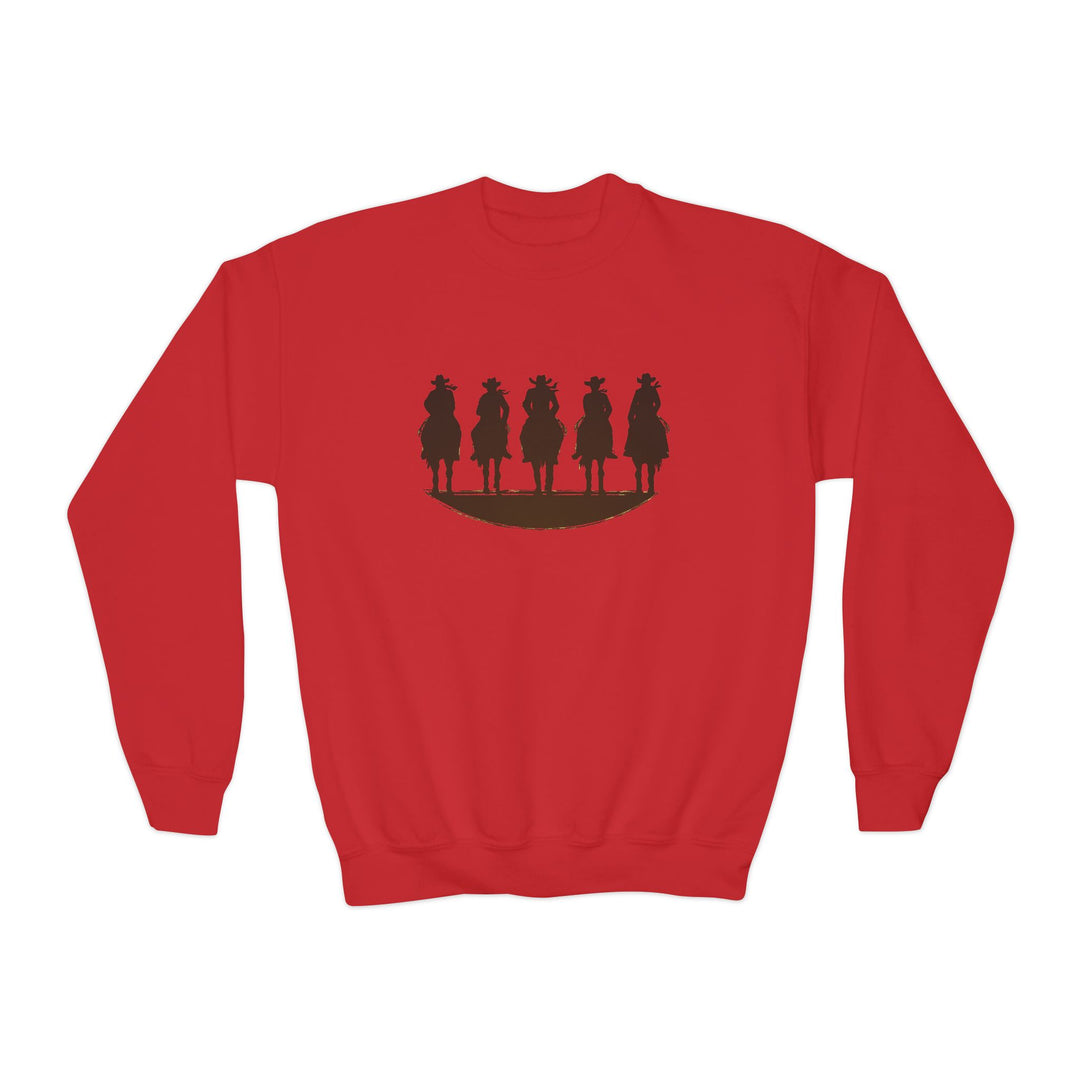 Cowboy Silhouette - Youth Crewneck Sweatshirt