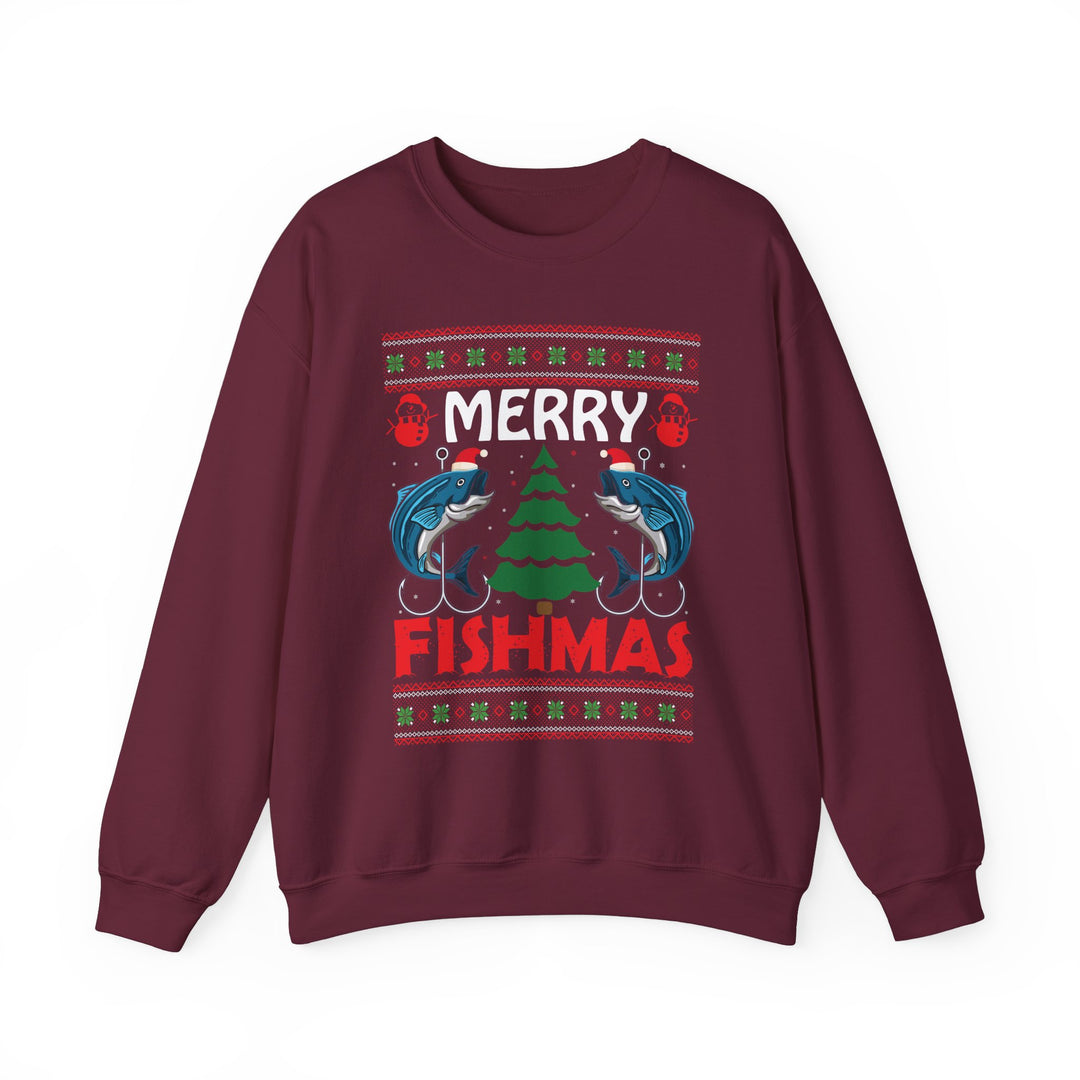 Merry Fishmas - Unisex Heavy Blend™ Crewneck Sweatshirt