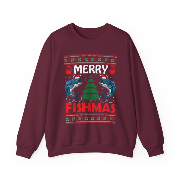 Merry Fishmas - Unisex Heavy Blend™ Crewneck Sweatshirt