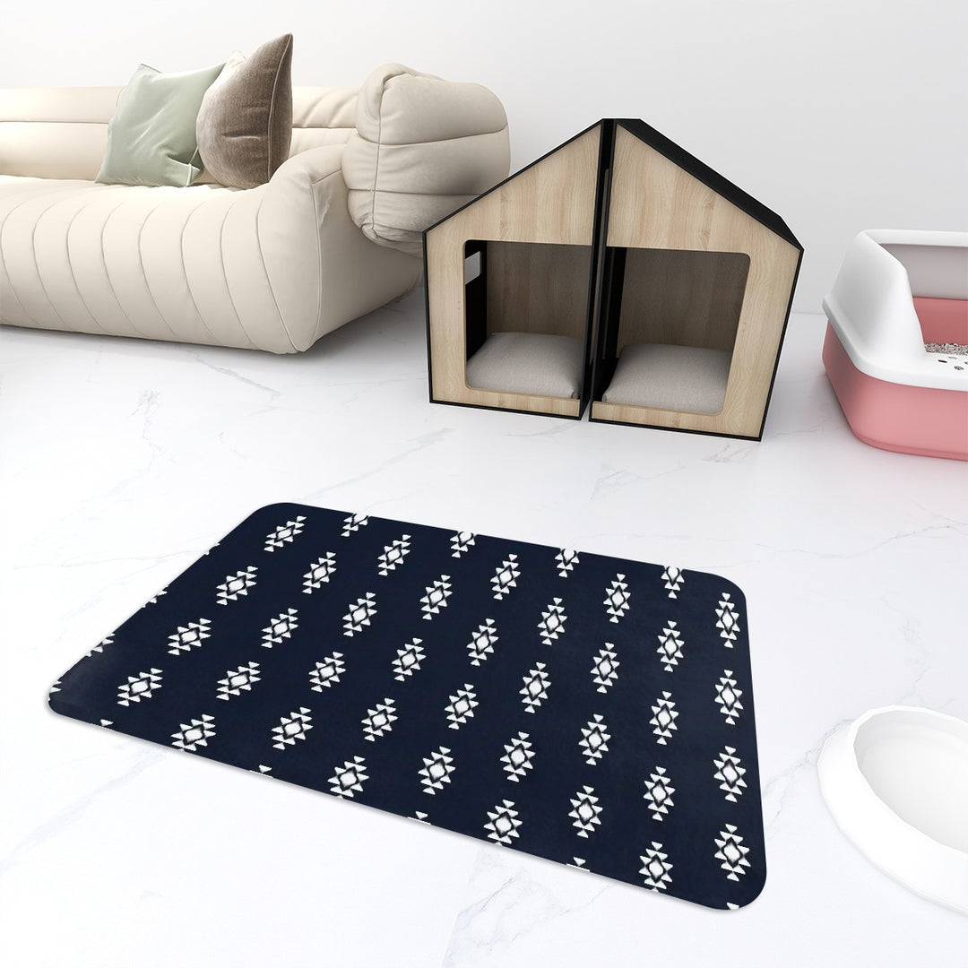 Black Tribal - Pet Food Mat