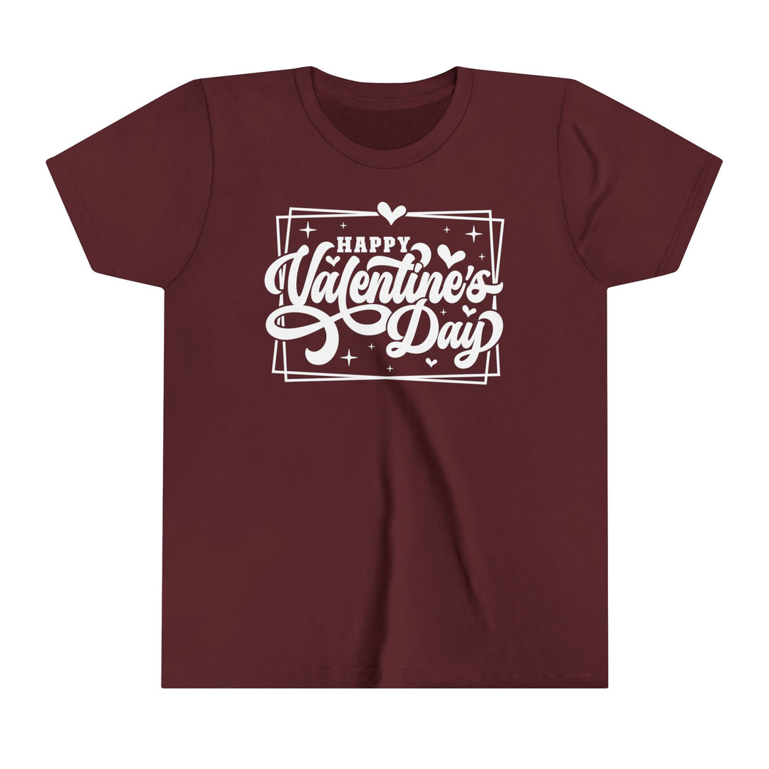 Happy Valentine's Day W/Hearts - Youth Short Sleeve Tee