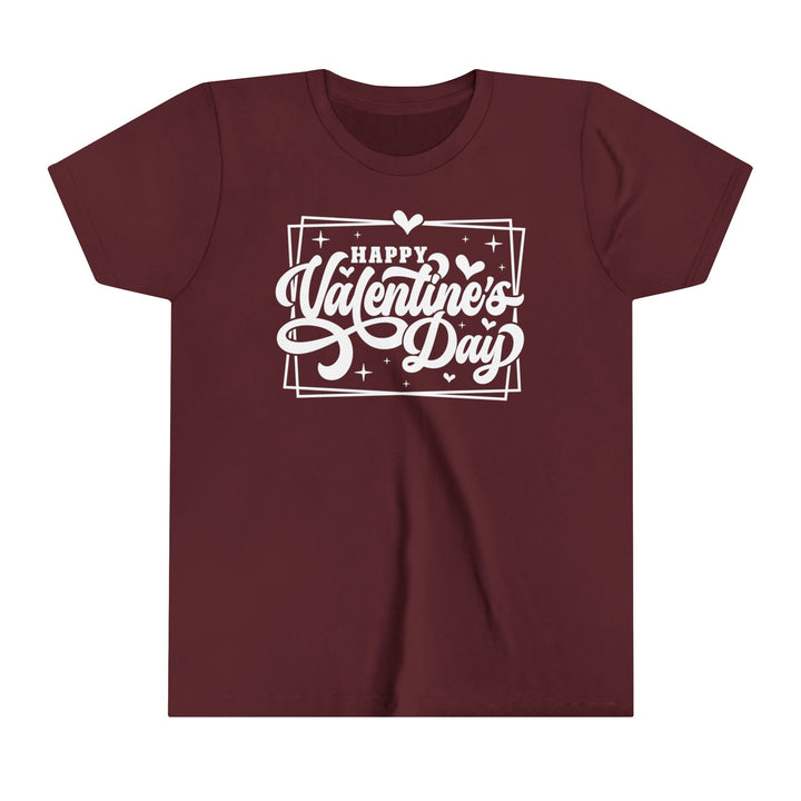 Happy Valentine's Day W/Hearts - Youth Short Sleeve Tee