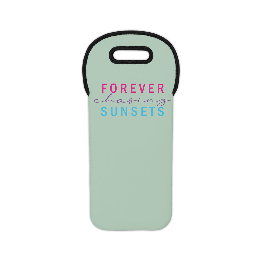 Forever Chasing Sunsets - Wine Tote Bag