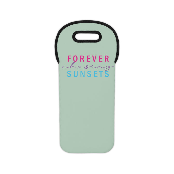 Forever Chasing Sunsets - Wine Tote Bag