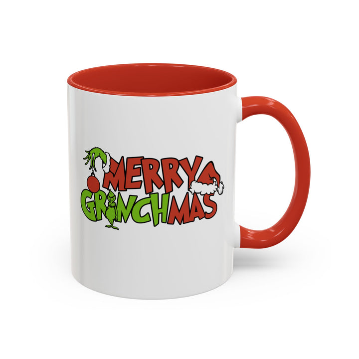 Merry Grinchmas - Accent Coffee Mug (11, 15oz)