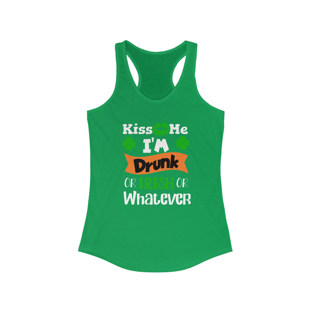 Kiss Me I'm Drunk - Women's Ideal Racerback Tank
