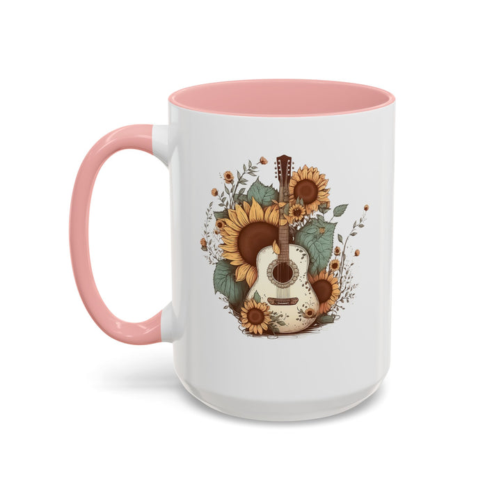 Sunflower Guitar - Accent Coffee Mug (11, 15oz)