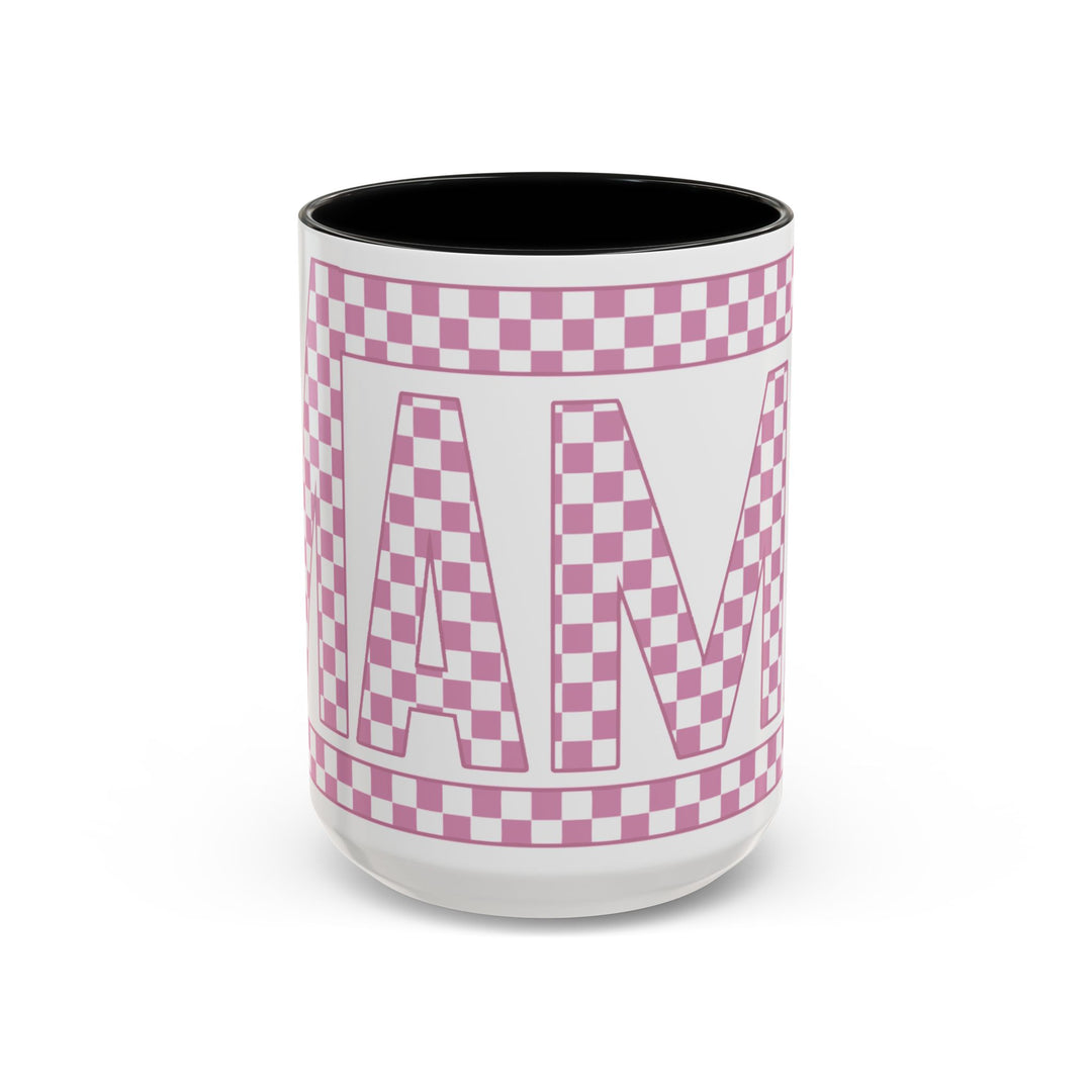 Pink Check Mama - Accent Coffee Mug (11, 15oz)
