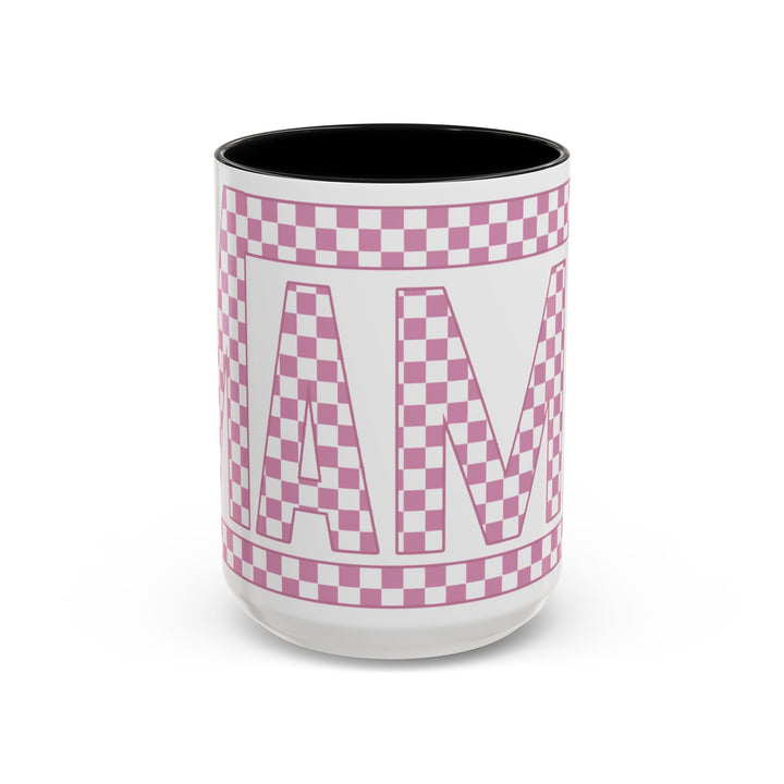 Pink Check Mama - Accent Coffee Mug (11, 15oz)