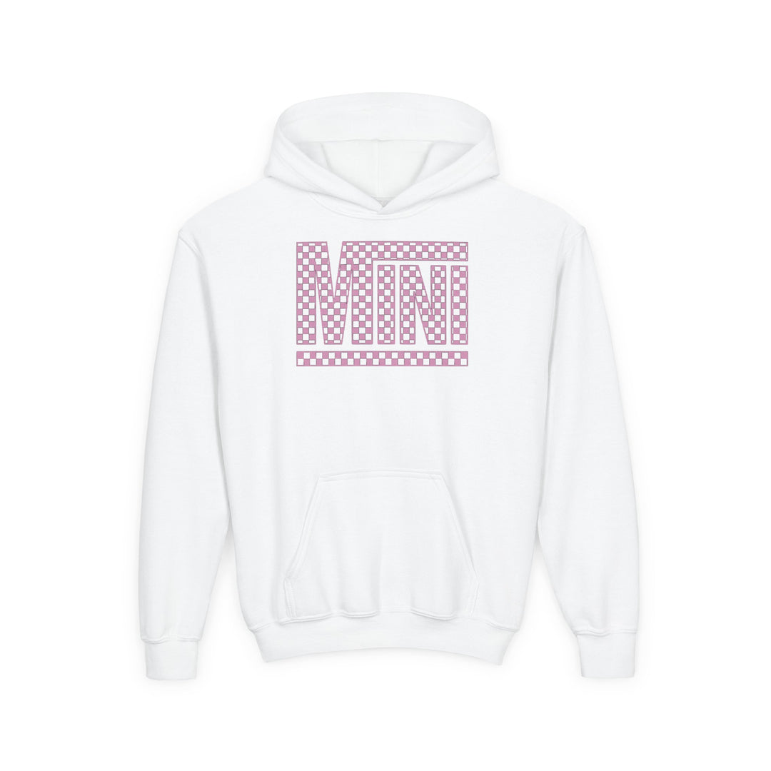Pink Check Mini - Youth Heavy Blend Hooded Sweatshirt