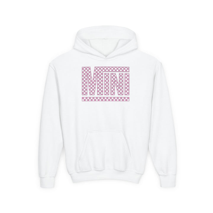 Pink Check Mini - Youth Heavy Blend Hooded Sweatshirt