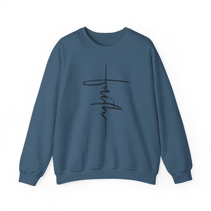 Faith Cross - Unisex Heavy Blend™ Crewneck Sweatshirt