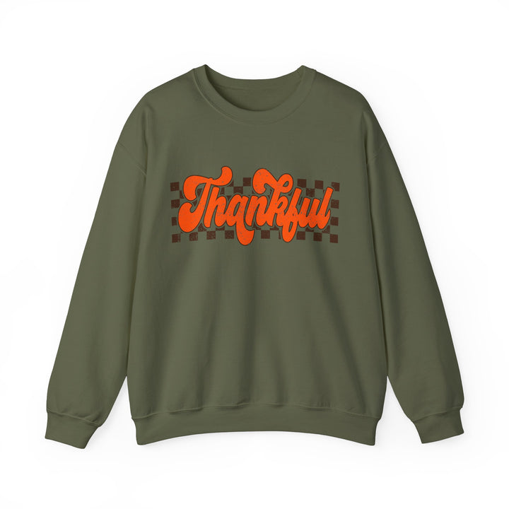 Retro Thankful - Unisex Heavy Blend™ Crewneck Sweatshirt